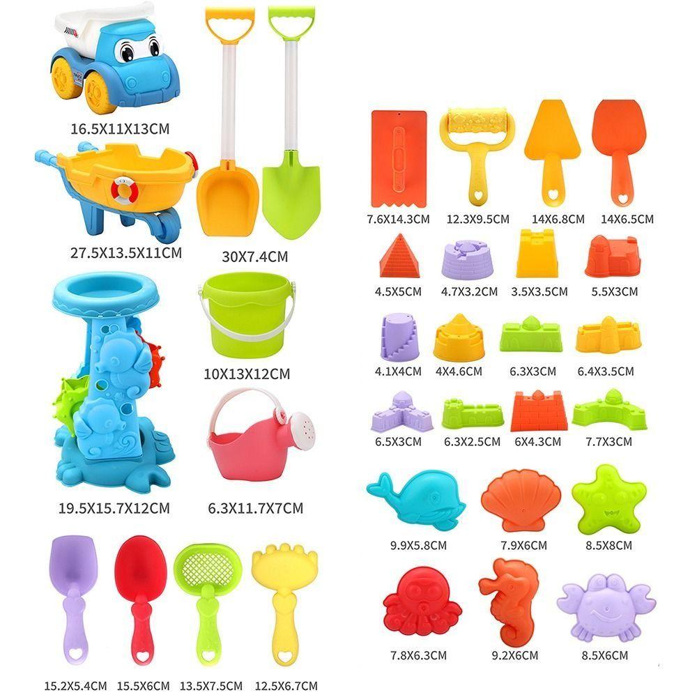 Sand Shovel Beach Sand Toy Set Bright Colorful Outdoor Sandbox Play Kit  Baby Toddlers