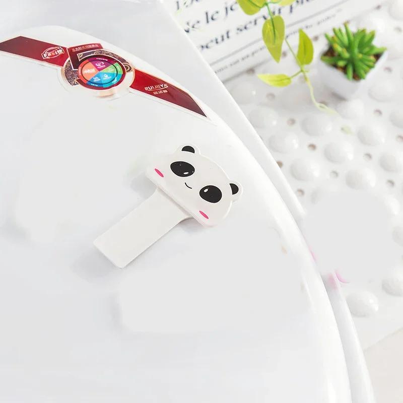 

Cute Cartoon Toilet Cover Lifting Device Bathroom Toilet Lid Handle Sticker Portable Sanitary Handle Bathroom Seat Accessories белый