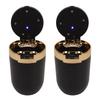 2Pcs Car Ashtray with LED Blue Light Portable Removable Car Smokeless Ashtray with Lid for Vehicle