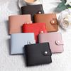 Pu Leather Small Short Wallet Bag Multi Card Holder Students Ultra-Thin Cowhide Coin Purse Clip Clutch Pouch for Men Women