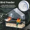 Tool-Free Bird Feeding Bowl Dual Seed Tray Wild Birdfeeder New Window Bird Feeder  Bird Viewing