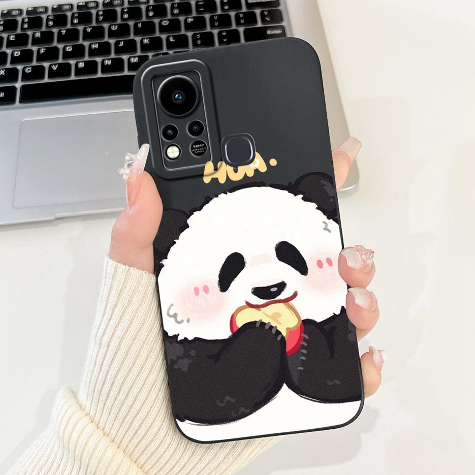 For Infinix Hot 11S Case X6812 X6812B Cute Panda Cartoon Cover Shockproof Phone Cases For Infinix Hot 11S NFC Hot11s Soft Fundas