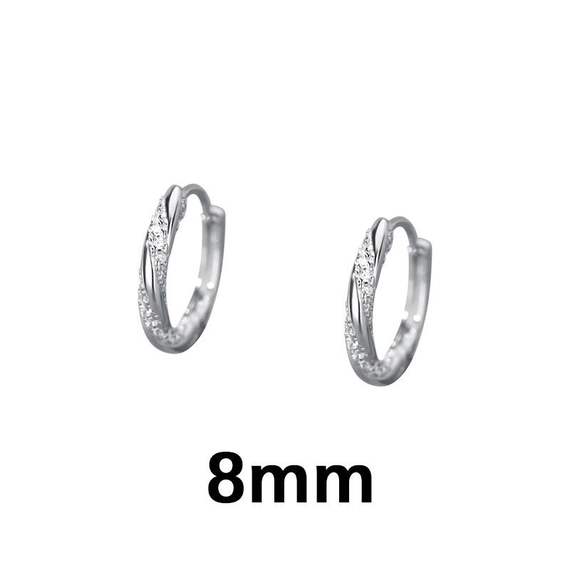 

Korean Vintage 925 Sterling Silver Crystal Mobius Hoop Earrings for Women S925 Wedding Party Jewelry Gift Aretes De Mujer