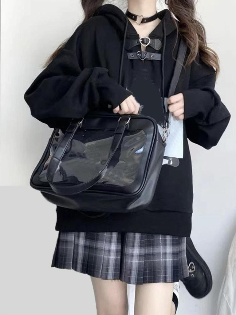 Japanese Anime Ita Crossbody Bag - Transparent Badge Doll Bag for Students & Women