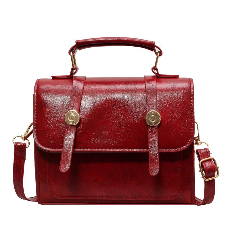 

Тенденційна та модна жіноча невелика сумка 2024 року, нова одноколірна проста сумка-месенджер, жіноча універсальна маленька квадратна сумка в стилі ретро бордовий