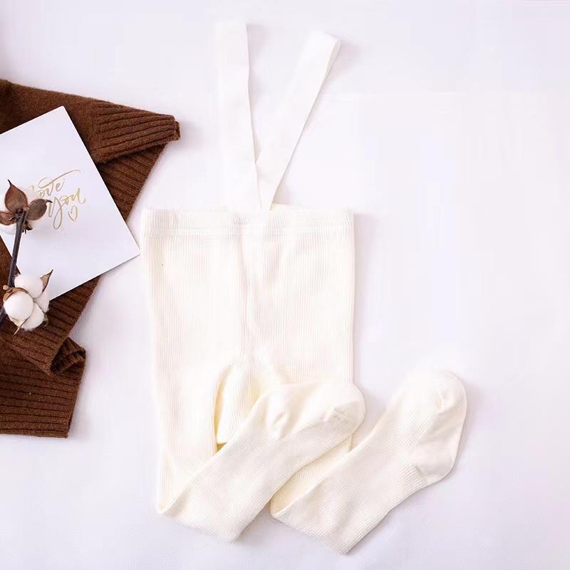 Neugeborenes Baby Mädchen Junge Accessoires Kinder Socken Hosenträger Overall Strumpfhose Uni Hohe Taille Rippstrick Strumpfhose Säugling Leggings