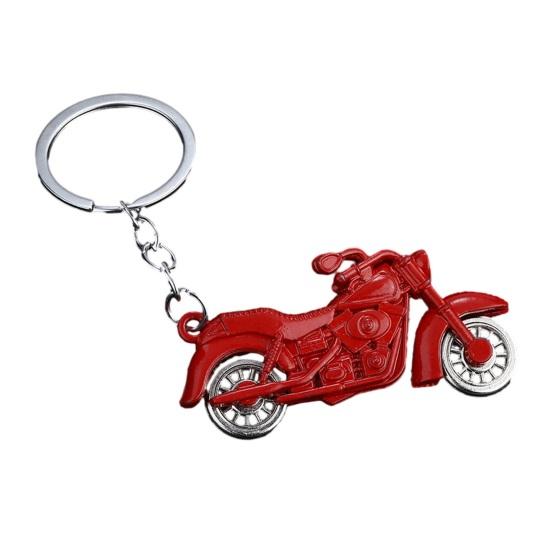 Keychain Pendant Motorcycle Design Zinc Alloy Key Chain with Metal Chain Buckle Lightweight Key Holder Backpack Car Accessory