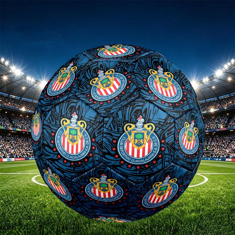 Club Deportivo Guadalajara Print Size 5 Soccer Ball, PU Wear Resistant Football for Match Training and Daily Practice, Birthday Gift for Soccer Fans
