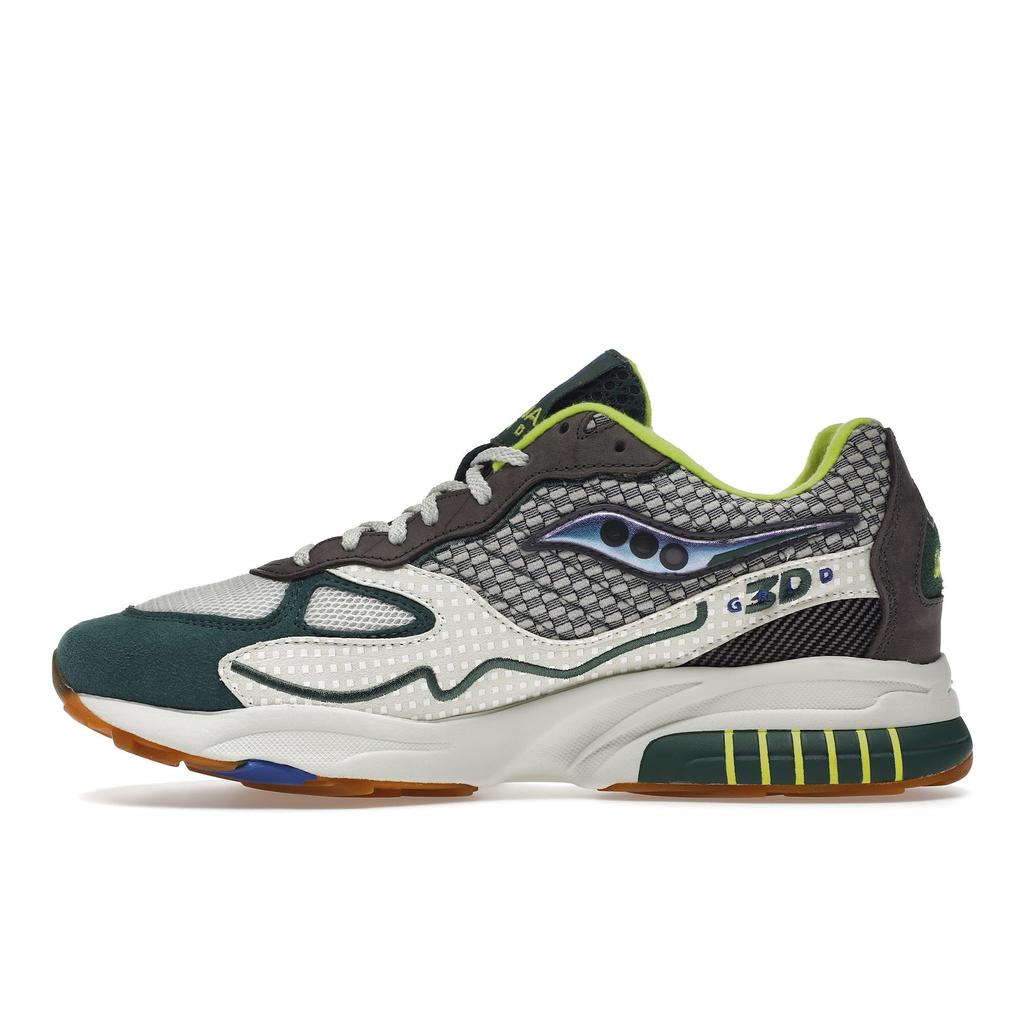 Bodega X Saucony 3D Grid Hurricane Loyal To the Sport Men Sneakers Cream Green S70764-1