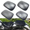 For Harley Dyna Sportster Touring Cruiser Chopper Custom PU Leather Rectangle Rear Pillion Passenger Pad Seat 8 Suction Cups
