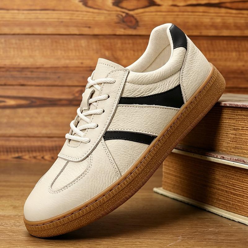 First Layer Cowhide Hollow Shoes Men's Shoes Board Shoes White Shoes Men's Genuine Leather Men's Casual Leather Shoes Hole Shoes