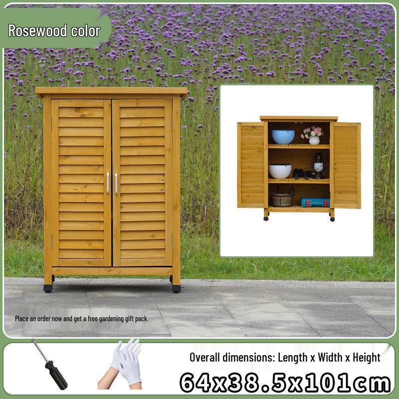 Outdoor Anti-Corrosion Sunscreen Storage Cabinet for Garden and Courtyard