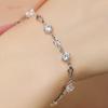 925 Silver Plated Diamond Cut Rhombus Bracelet for Women Elegant Fashion Jewelry Gift