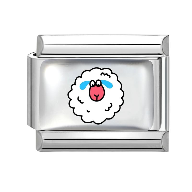 New Fashion Eid Al-Adha Series Sheep Cow Module Italian Links Charm Fit 9mm Stainless Steel Modular Bracelet Jewelry Making Gift