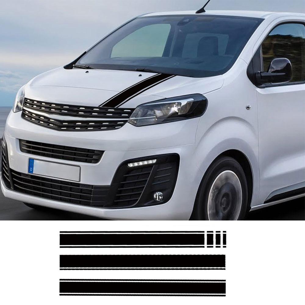 Car Hood Cover Engine Stickers For Peugeot Traveller Opel Zafira Life Camper Van Bonnet Graphics Vinyl Decal Tuning Accessories