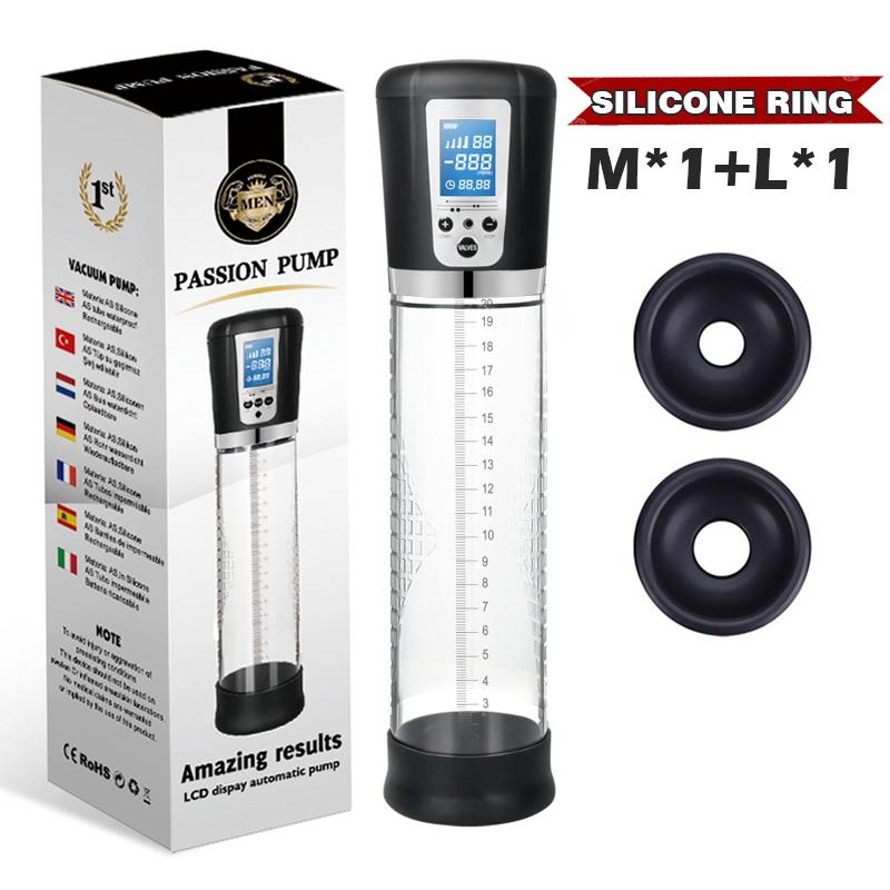 HESEKS Electric Penis Pump Male Masturbators Man Cock Sucking Penis Enlargement Vacuum Pump Male Enlarger Extender For