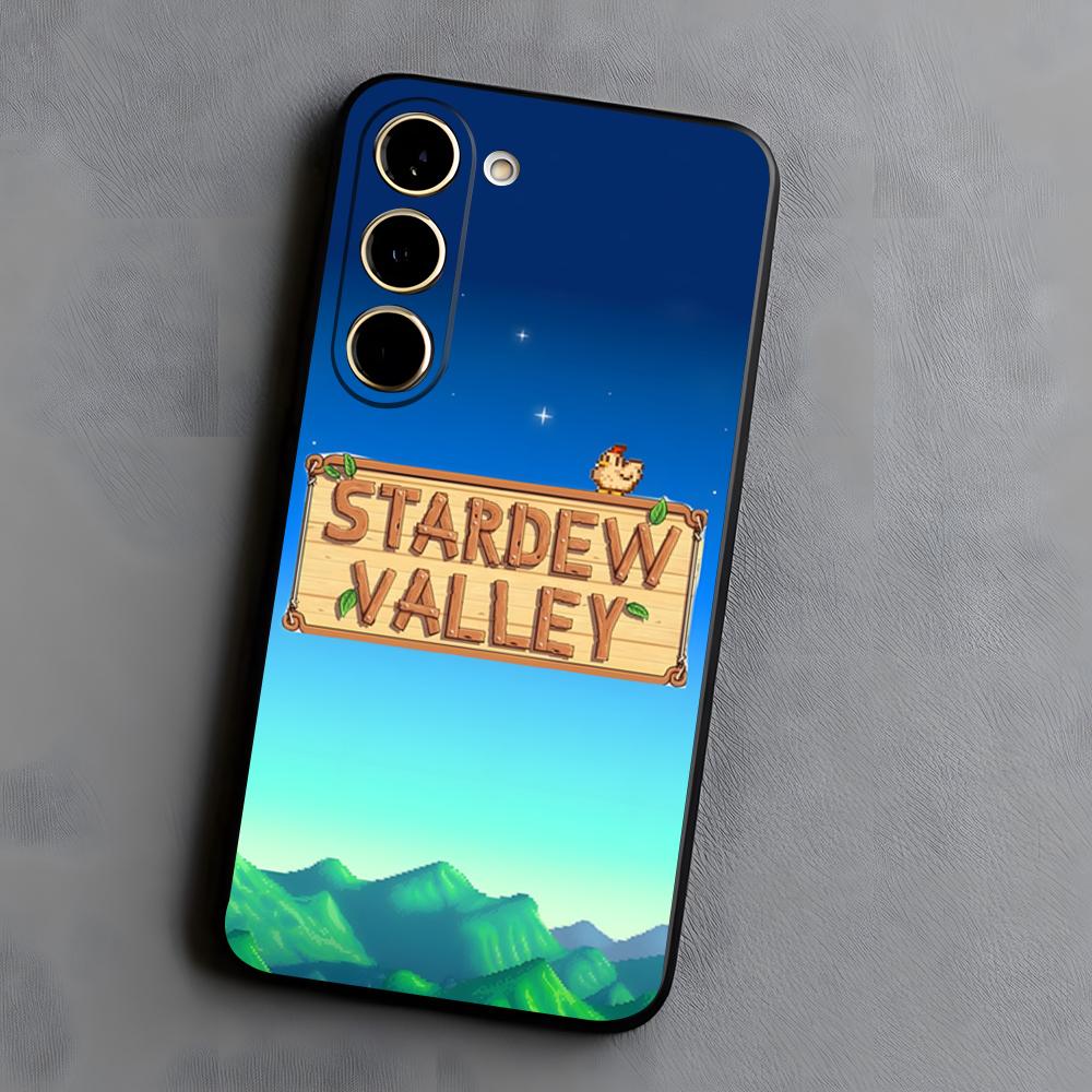 S-Stardew V-Valley Game Phone Case For Samsung S25 S24 FE S23 S22 S21 Plus S20 Ultra Note20Ultra Black Soft Shell