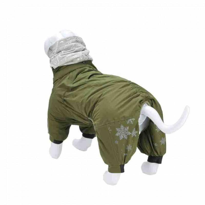 Thick Winter Dog Coat Medium To Large Breeds Warm Cotton Pet Jacket In Green Brown Purple Blue