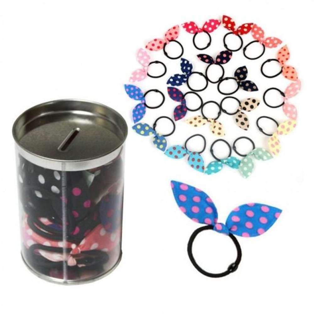 

Рекомендуется черная резинка для волос из кроличьего пуха, жестяной аксессуар в крупный горошек 20 шт.