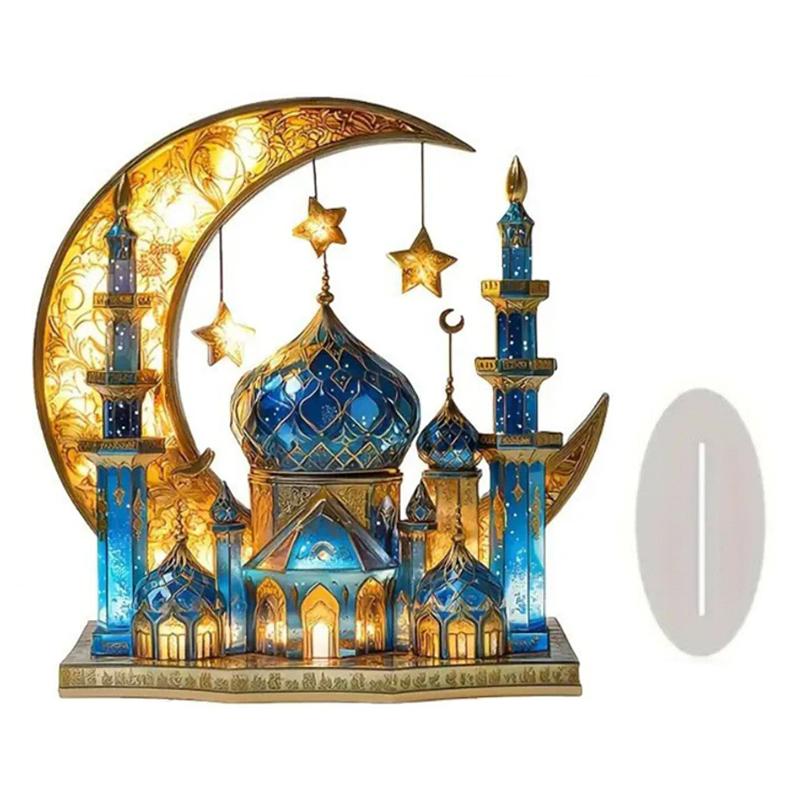 [H] Ramadan Tischdekoration Schöne Eid Al-Fitr Dekoration Acryl Mond Ornament Ramadan Countdown Ornament Für