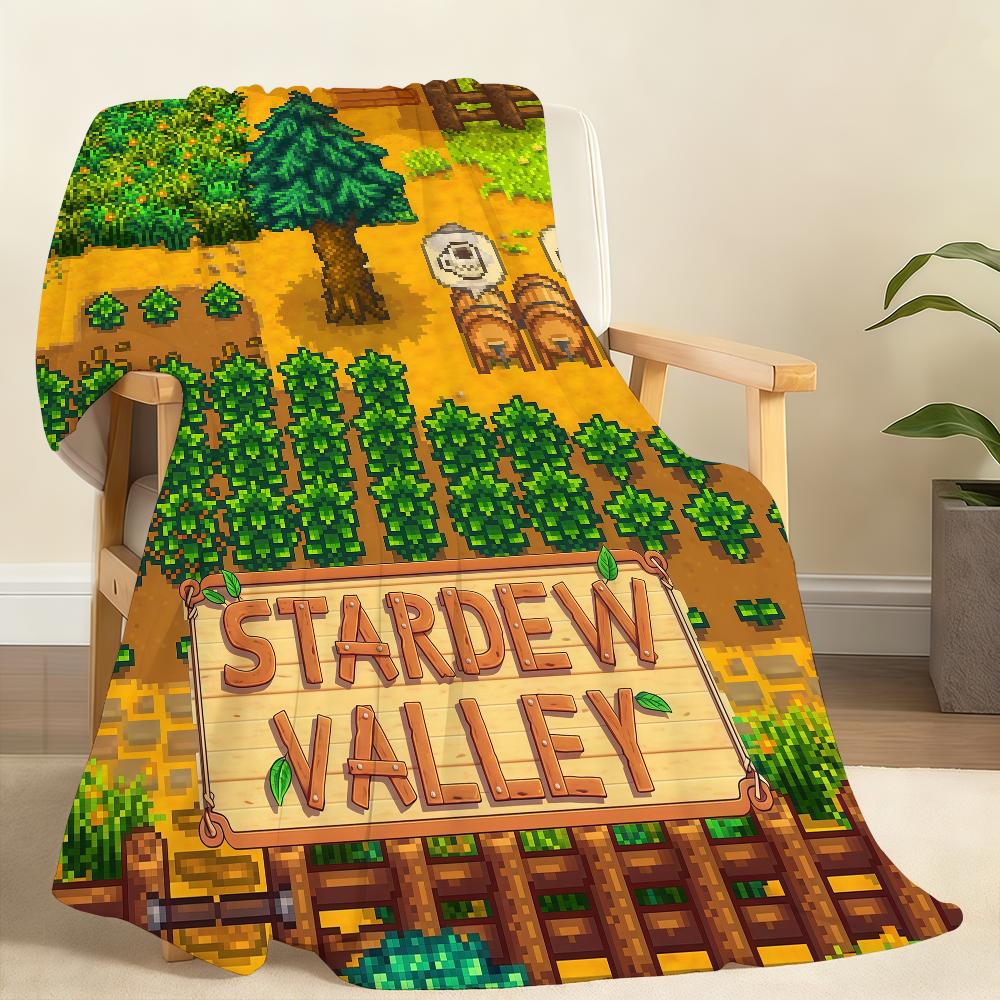 Hot Game S Stardew V Valley Blanket For Soft Throw Blanket for Picnic Bed Sofa Home Bedroom Cozy Warm Comfortable