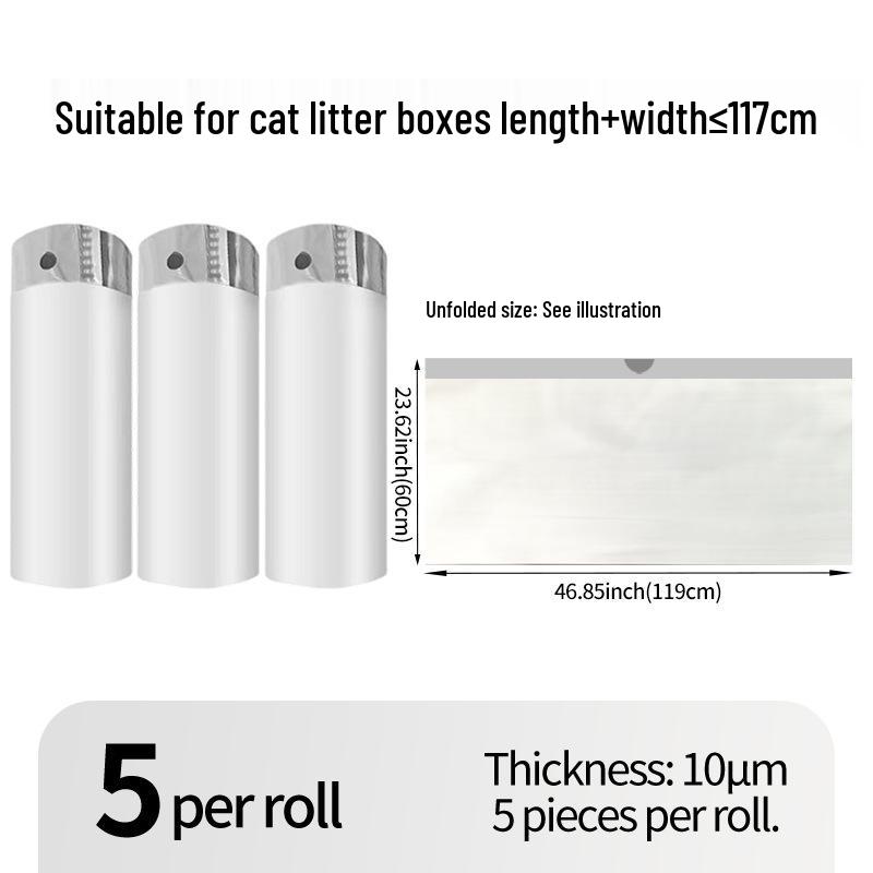 Thickened Cat Litter Bags for Smart Litter Boxes - No-Scoop, Portable Pet Trash Bags