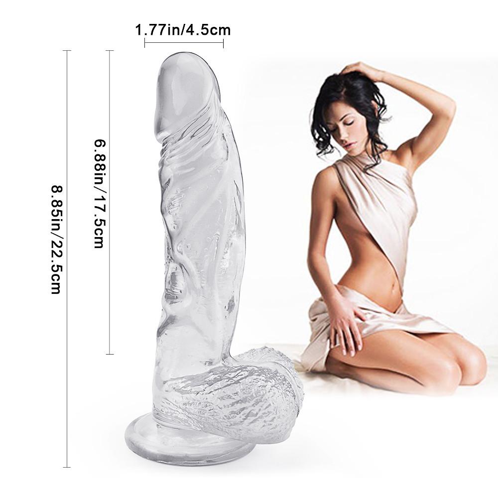 Transparent Realistic Dildo with Powerful Sucker Female Dilos Sex Toy Male Anal Dildo Butt Plug Female Sex Toys for Woman Shop