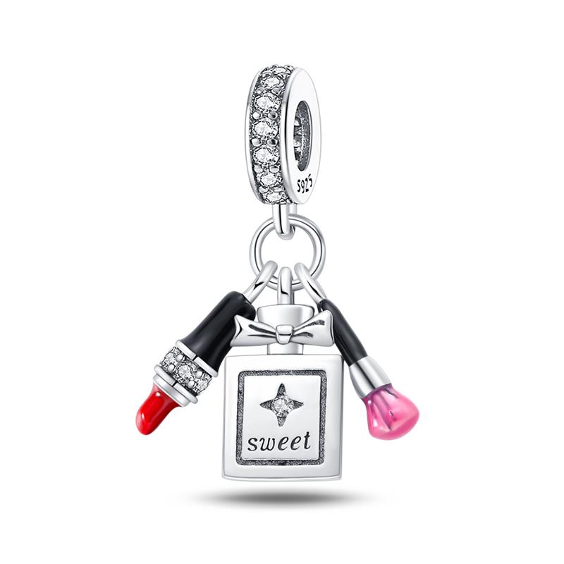Authentic Design Copper Color Romantic Perfume Bottle Collection Bead Charms Compatible With 3MM Bracelets Do It Yourself Charm Bead Charms Birthday J