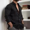 European/American Solid Cotton Linen Men's Casual Shirt, 2025 Youth Edition