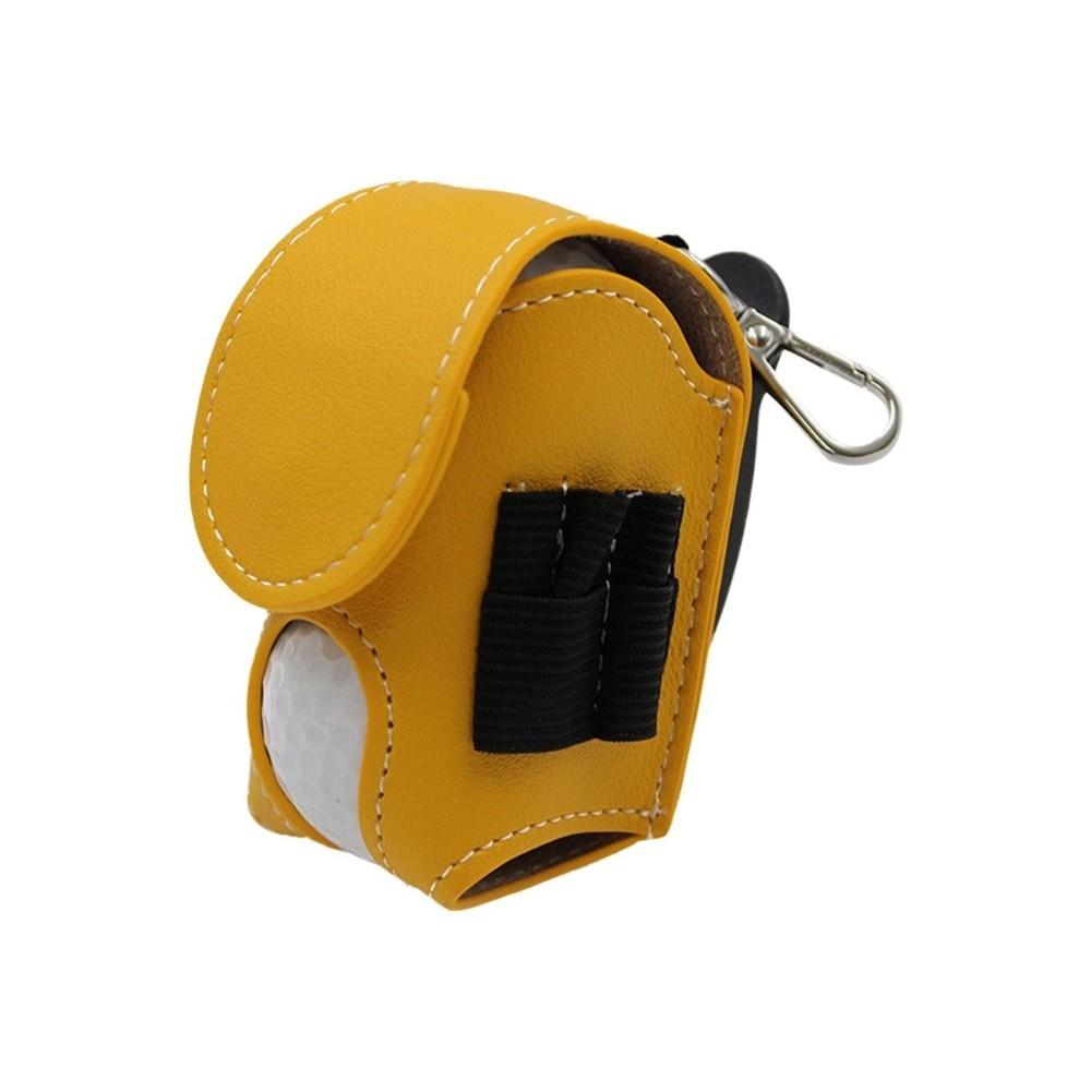 Portable Golf Waist Holder Bag PU Leather Mini Golf Ball Bag Golf Tee Set Bag Golf Accessories