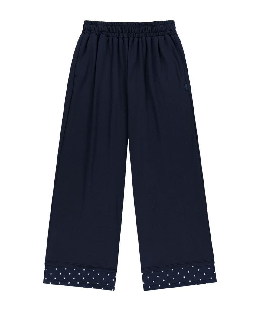 OJOS Hotfix Logo Wide Sweatpants / Navy