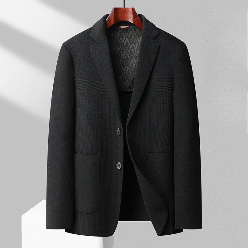 

Осенне-зимний новый двусторонний нейлоновый шерстяной костюм ручной работы мужской повседневный костюм из утолщенной шерсти 4XL