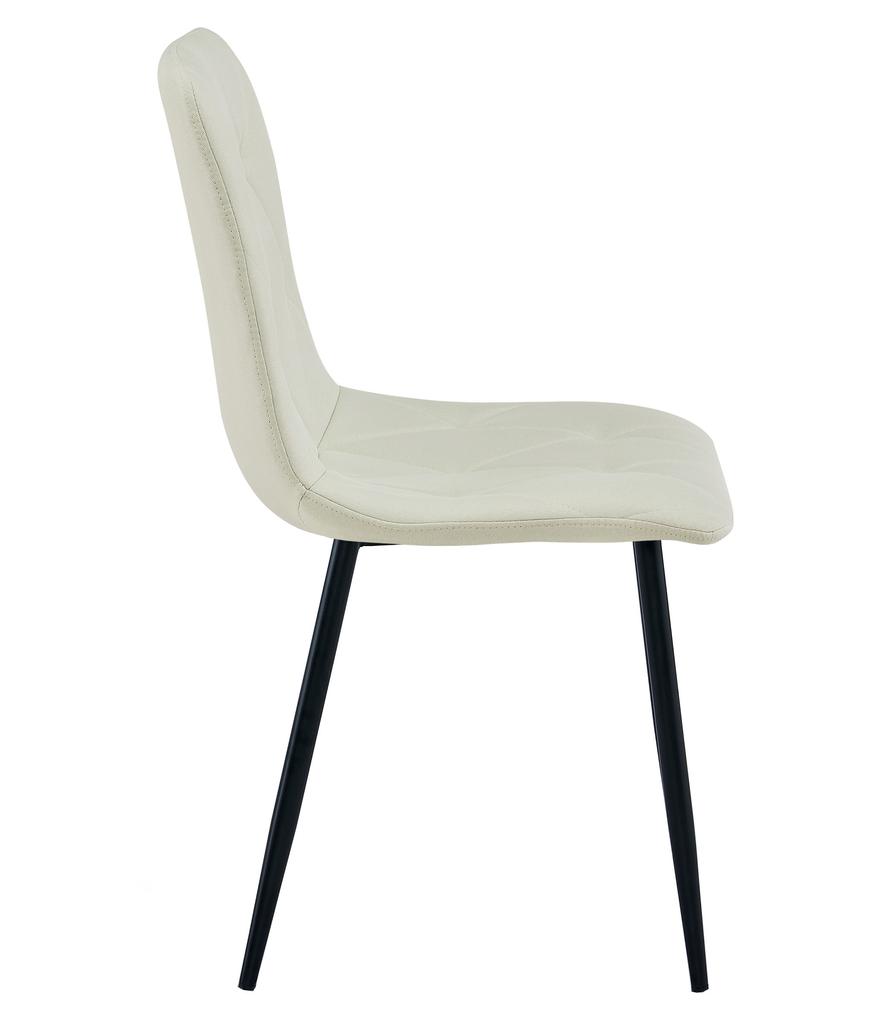 LIBRA Chair - Beige Fabric / Black Legs X 2