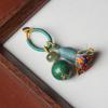 Handmade Cotton Thread Keychain with Mother-of-Pearl Lacquer Beads - New Chinese Style