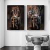 Klassische christliche Wandkunst Bibel Jesus Löwe und Krieger Öl auf Leinwand Poster und Drucke Wohnzimmer Dekoration Geschenke