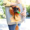 Pet Carrier with Head Hole Canvas Cat Purse, Plush Lion Tote Safe for Kittens Hole, Safety Buckle, Foldable Shoulder Bag Carrying Cats Small