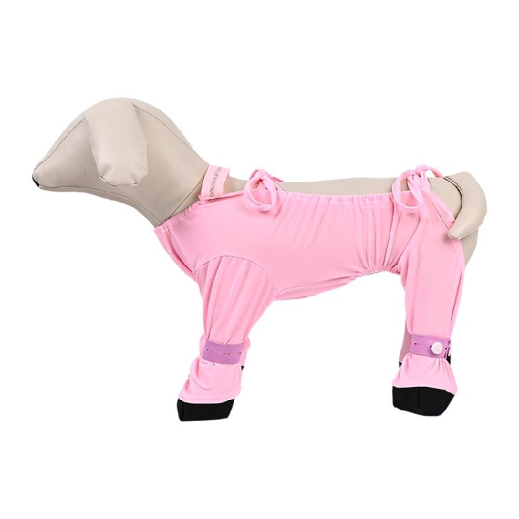 

Dustproof Dog Leg Cover Regulable Pet Pants Outfit Pet Outdoor Wear For Running Jumping and Walking S розовый