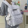 Schoolbag American Retro Leopard Print Backpack Female Travel Lightweight Large Capacity Niche Design School Bag Female College Student Backpack