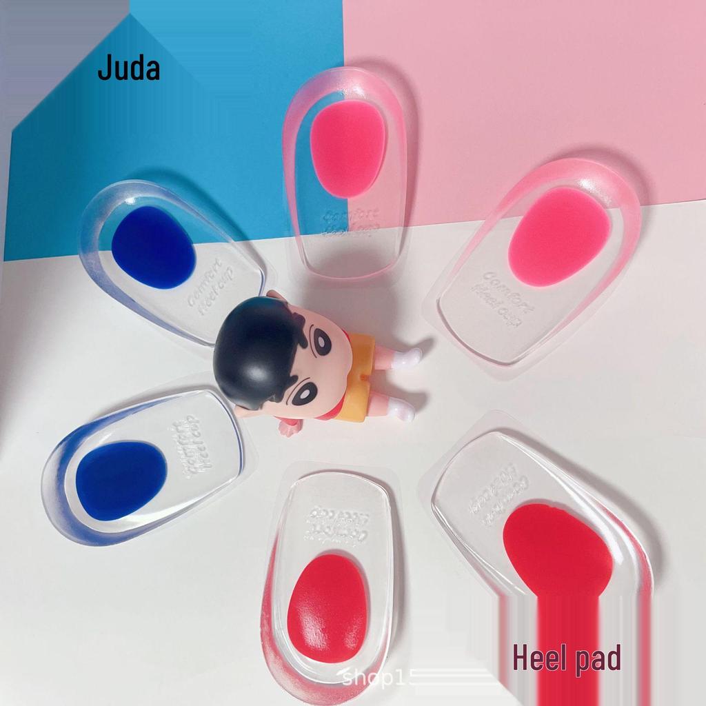 Transparent Silicone U-Shaped Heel Pads - Sport Shock Absorbing, Height Increase, Half-Size Insole