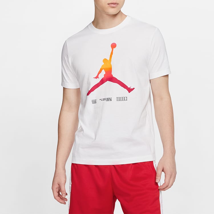 Jordan Legacy AJ11 T Shirts Men's White Crew Neck Moderate Straight Fit CW0852-100