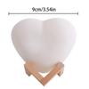 Heart Night Light 16-Color USB Rechargeable LED Nightlight Heart Shaped Light with Stand and Remote Control for Valentine's Day