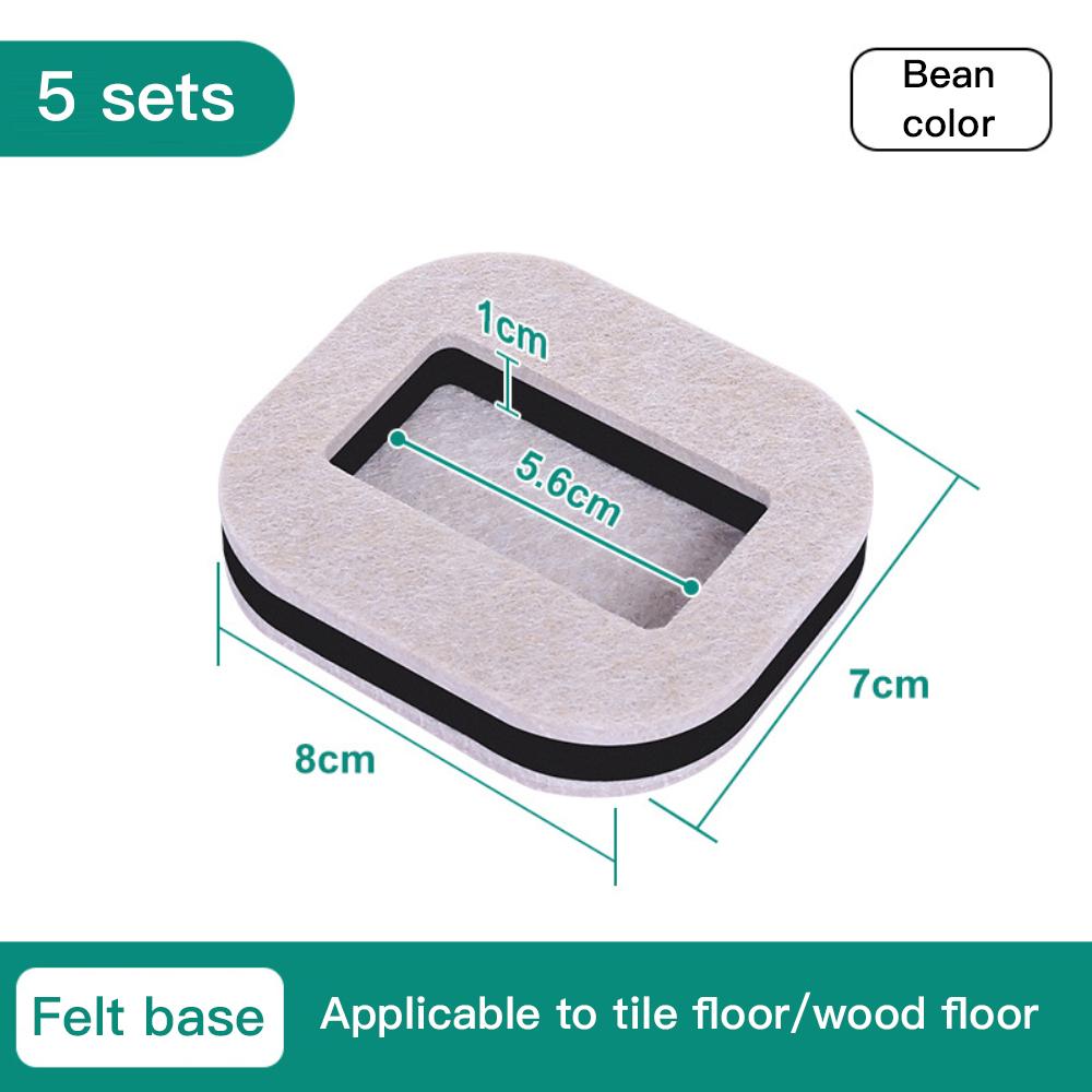 5pcs Furniture Wheel Stoppers Floor Protectors For Furniture Prevent Scratches Felt Seat Wheel Fixing Pad Mute Table Leg Pad