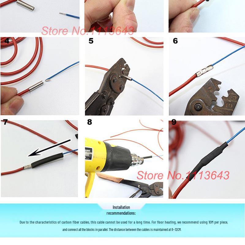 12K Kohlefaser Elektrischer Heizdraht für Fußbodenheizung, Decken & Inkubatoren