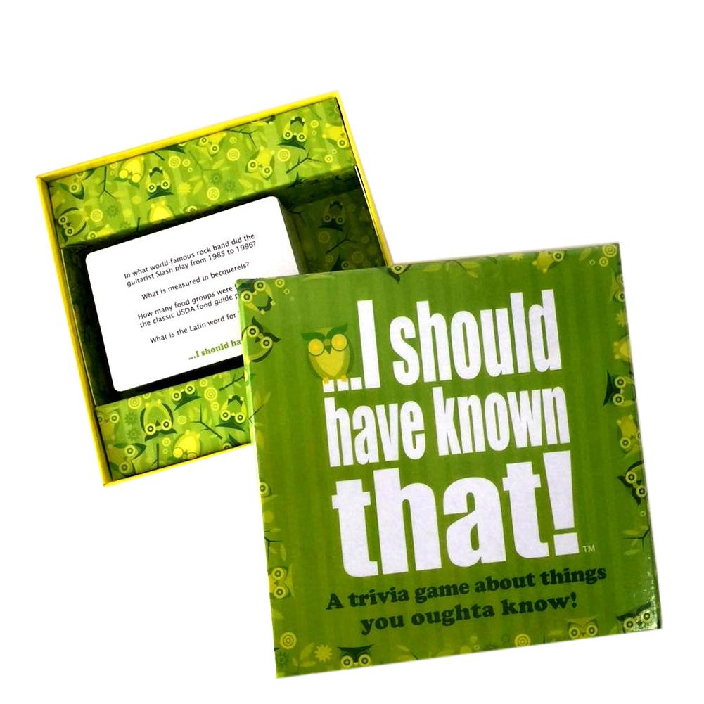 Buy I Should Have Known That Trivia Game Playing Card Game Interactive Game  Card at affordable prices — free shipping, real reviews with photos — Joom