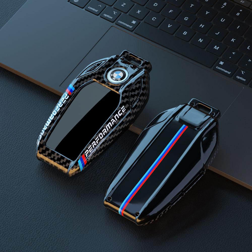 ABS Carbon Fiber Car LED Display Key Case Cover Shell For BMW G30 G12 G11 G32 G31 5 7 Series I8 I12 I15 G01 X3 X4 G02 G05 X5 G07 DF8O