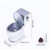 Detailed Dollhouses Bathroom Toilet Simulation Accessory With Sound Feature Ideal For 1/12 Scale Miniature Furniture