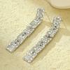 GEMCHIC Women's Square Hammered Gold Plated Stainless Steel Drop Earrings