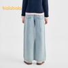 Balabala Girls' Autumn 2025 Trendy Straight-Leg Jeans