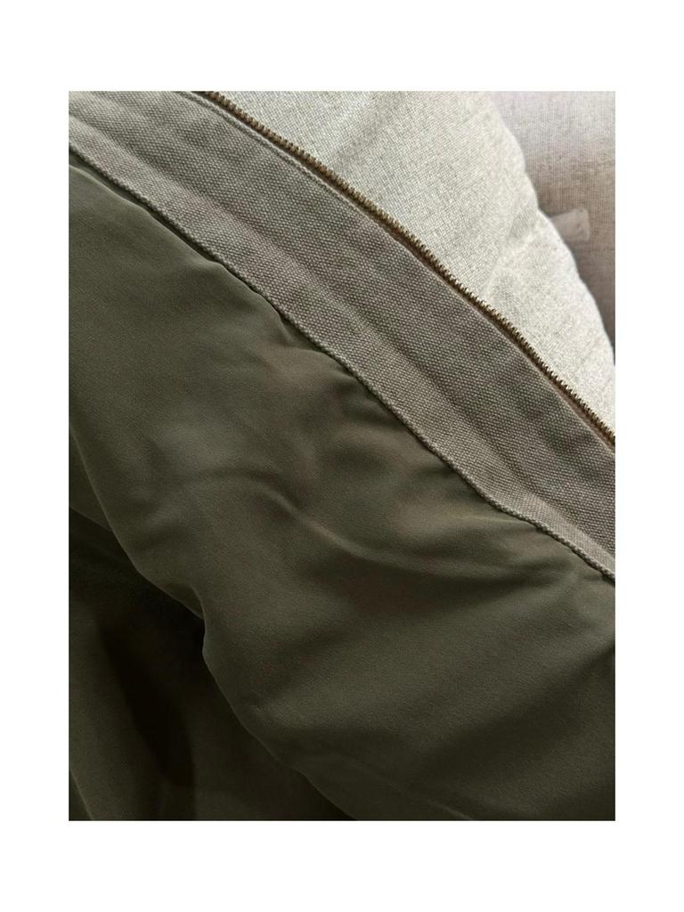 Men's Retro Washed Harrington Jacket, Stand Collar, High-End Design, Spring/Autumn Casual Wear