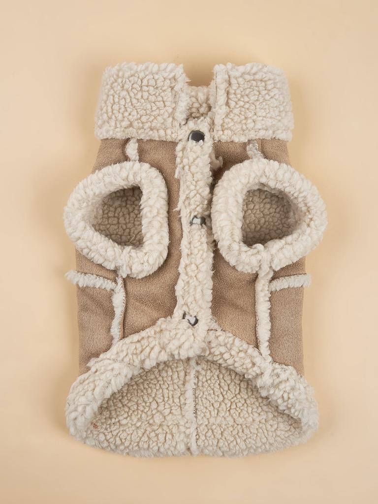 Kurtki dla psa Ciepła pluszowa kamizelka dla psa na zimę Miękki polarowy podszewka Sweter dla małego psa Kota Uroczy szczeniak na jesień zimę Zimna pogoda